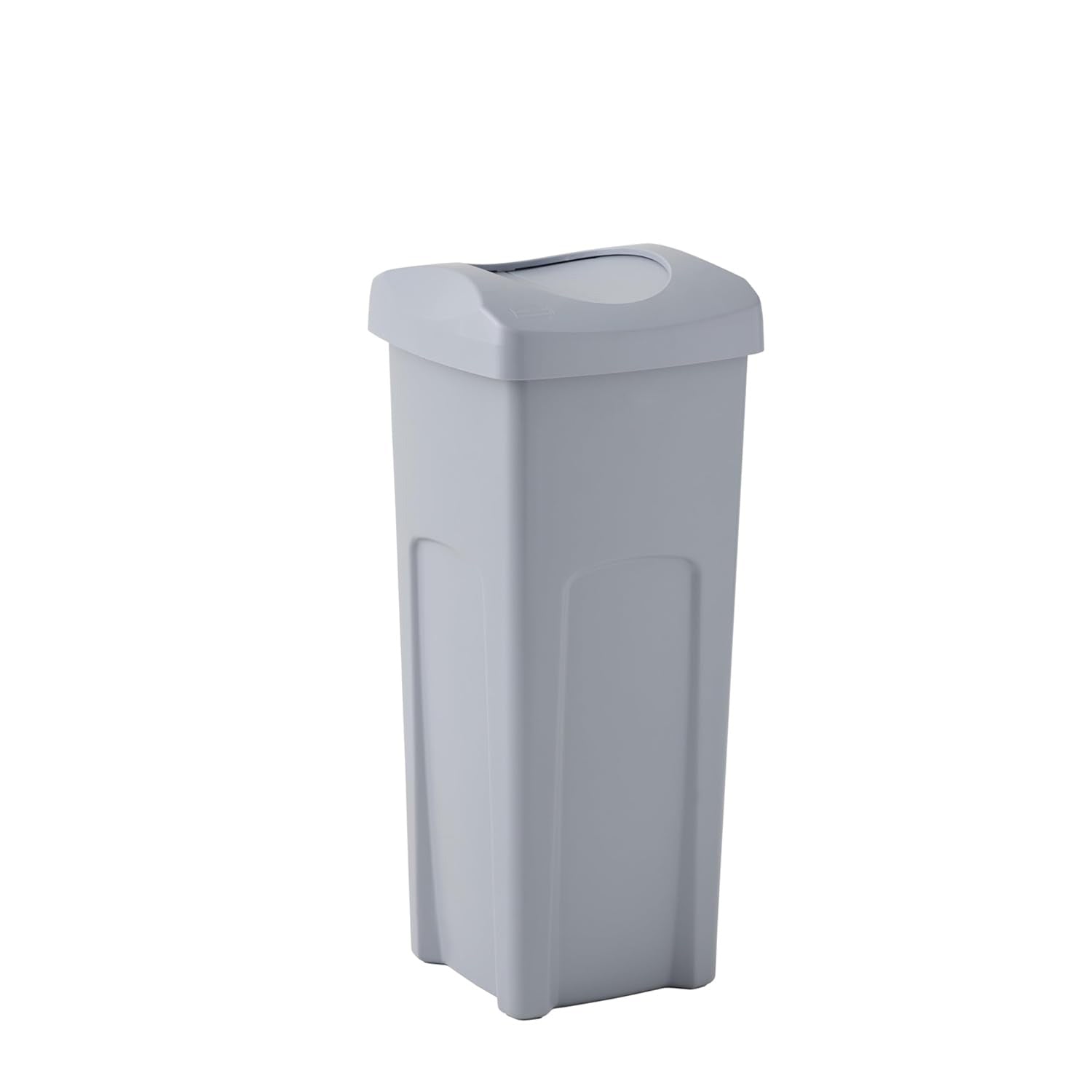 Gray Large Capacity Trash Can with Lid