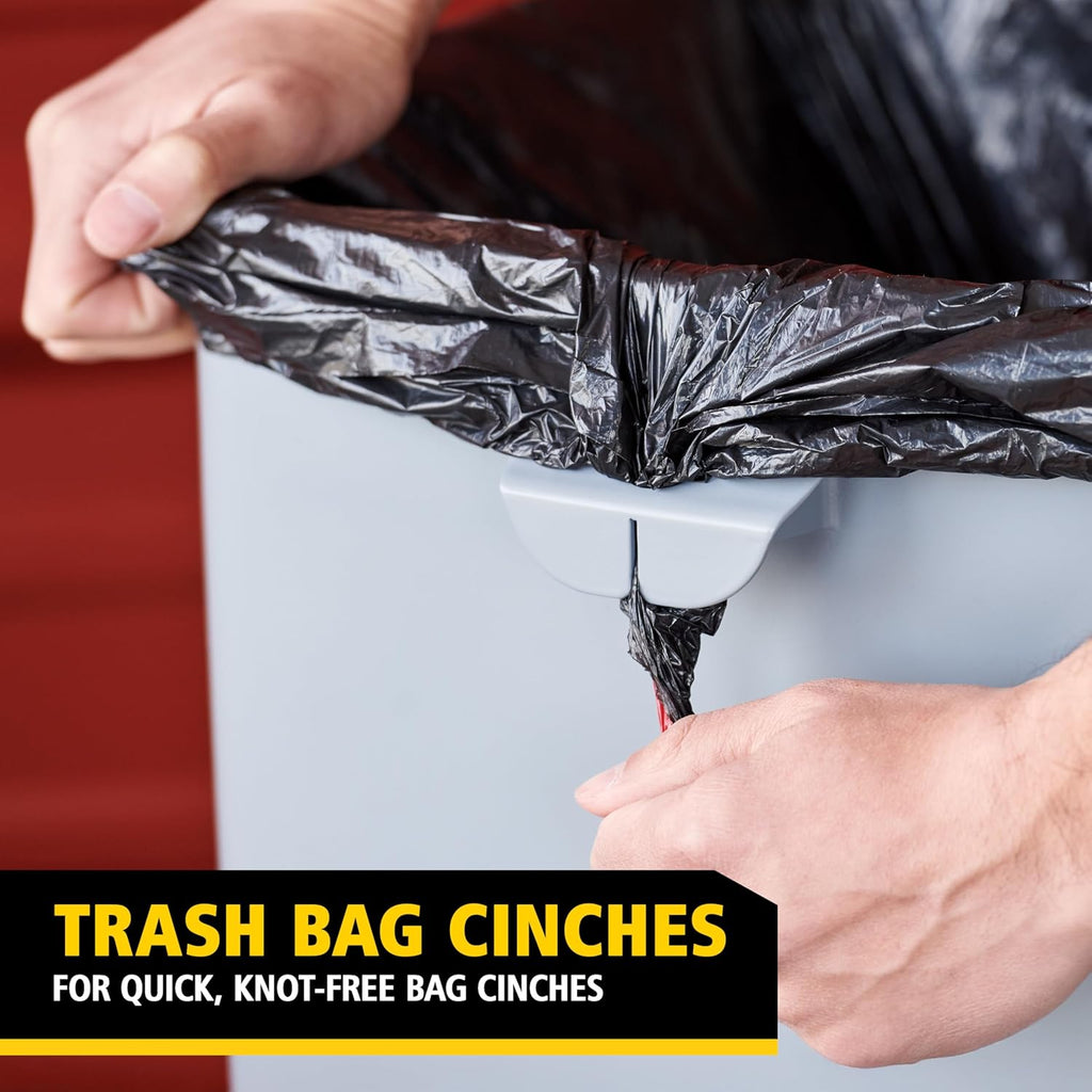 Gray Large Capacity Trash Can with Lid